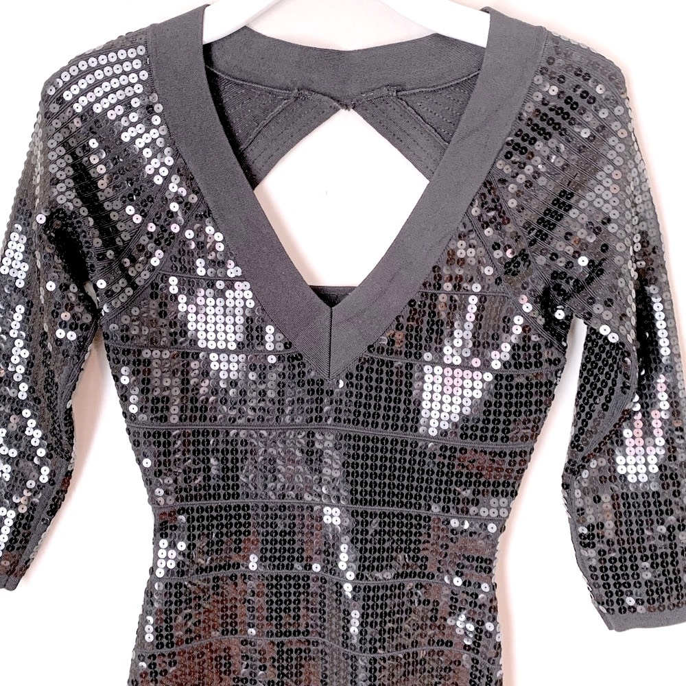 Guess by Marciano size S black sequin dress - Picture 3 of 13